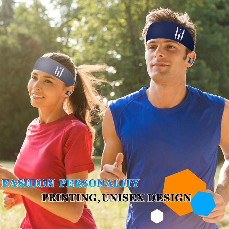 FACITE Headbands for Men Women 3pcs Sweat Bands Headbands Men Sweatbands Women - Image 4